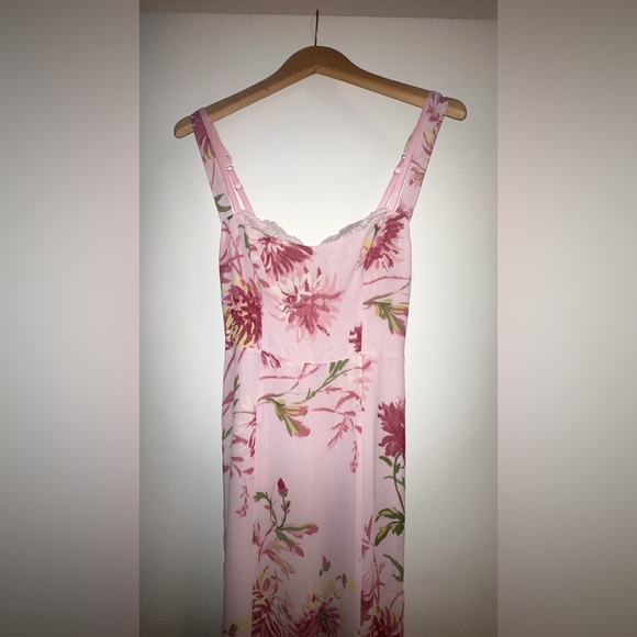 Reformation Petites Irisa Dress Pink Floral Midi Dress - Picture 4 of 9